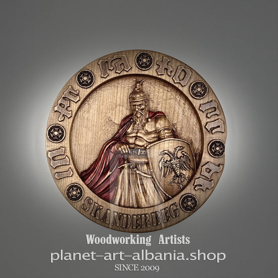Skanderbeg Imperatorebt, Woodwork, Art Wall, CNC Precizion Carving in Cherry Wood.