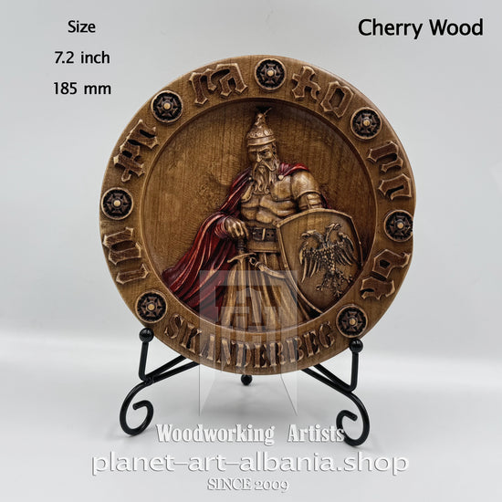 Skanderbeg Imperatorebt, Woodwork, Art Wall, CNC Precizion Carving in Cherry Wood.