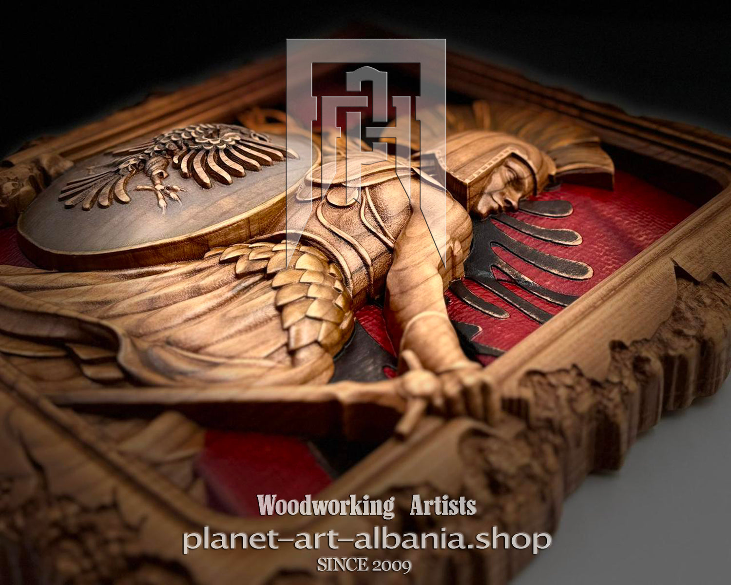 Wooden Wall Art, Patriotic, CNC Precizion Carving in Cherry Wood.